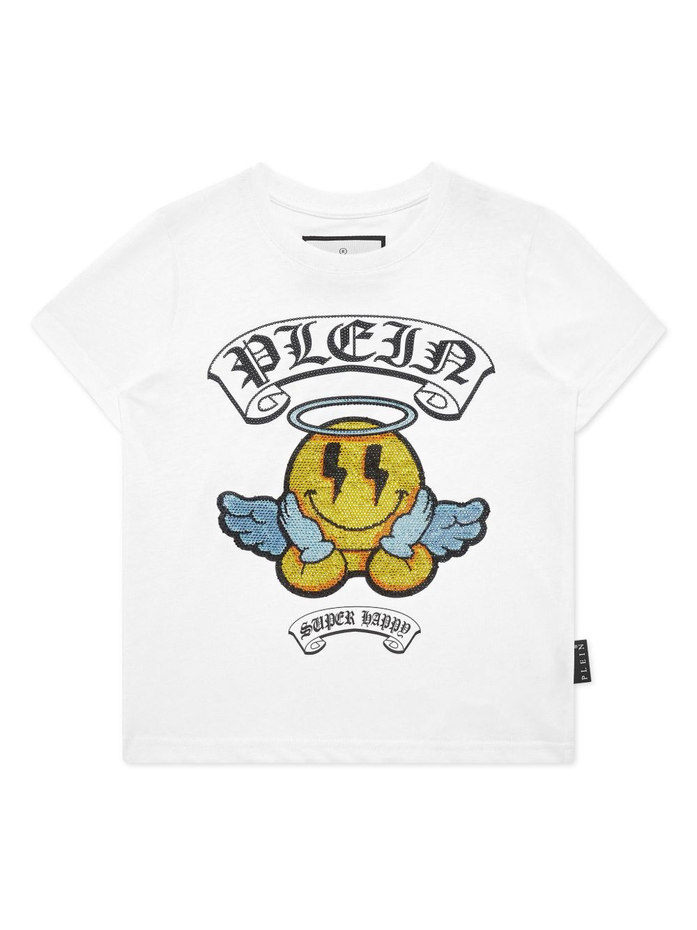Philipp Plein Junior 微笑印花T恤 - 白色