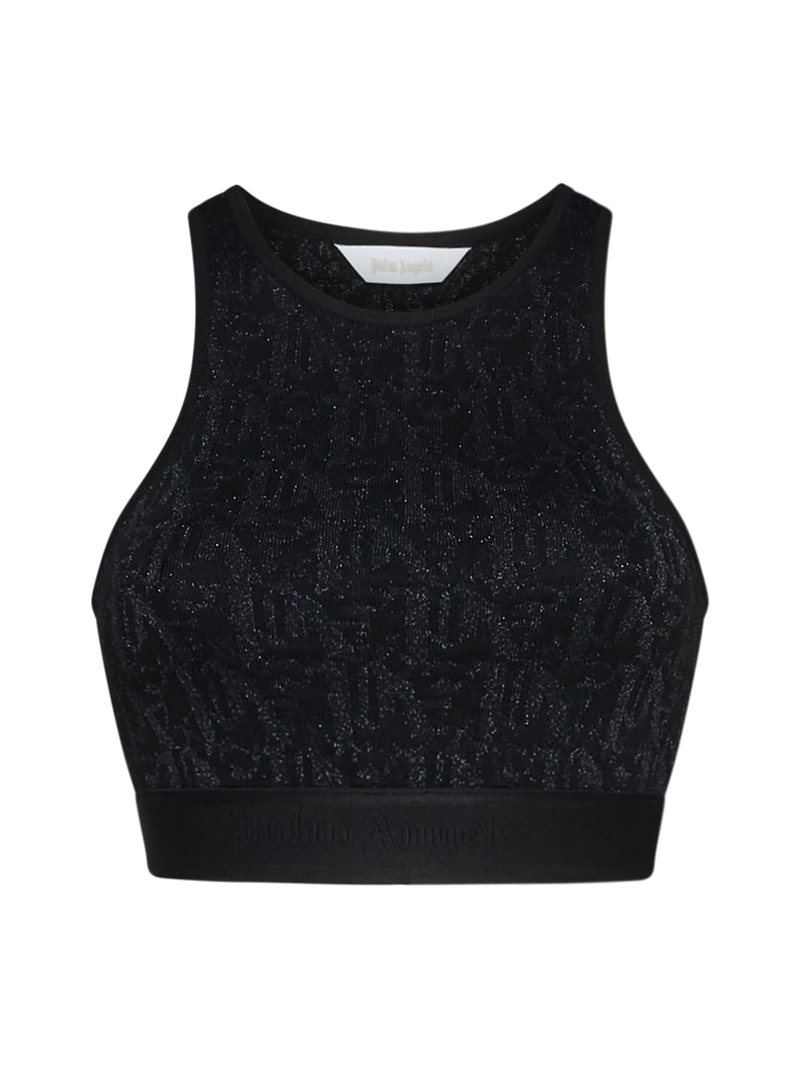 Palm Angels Monogram印花文胸式上衣