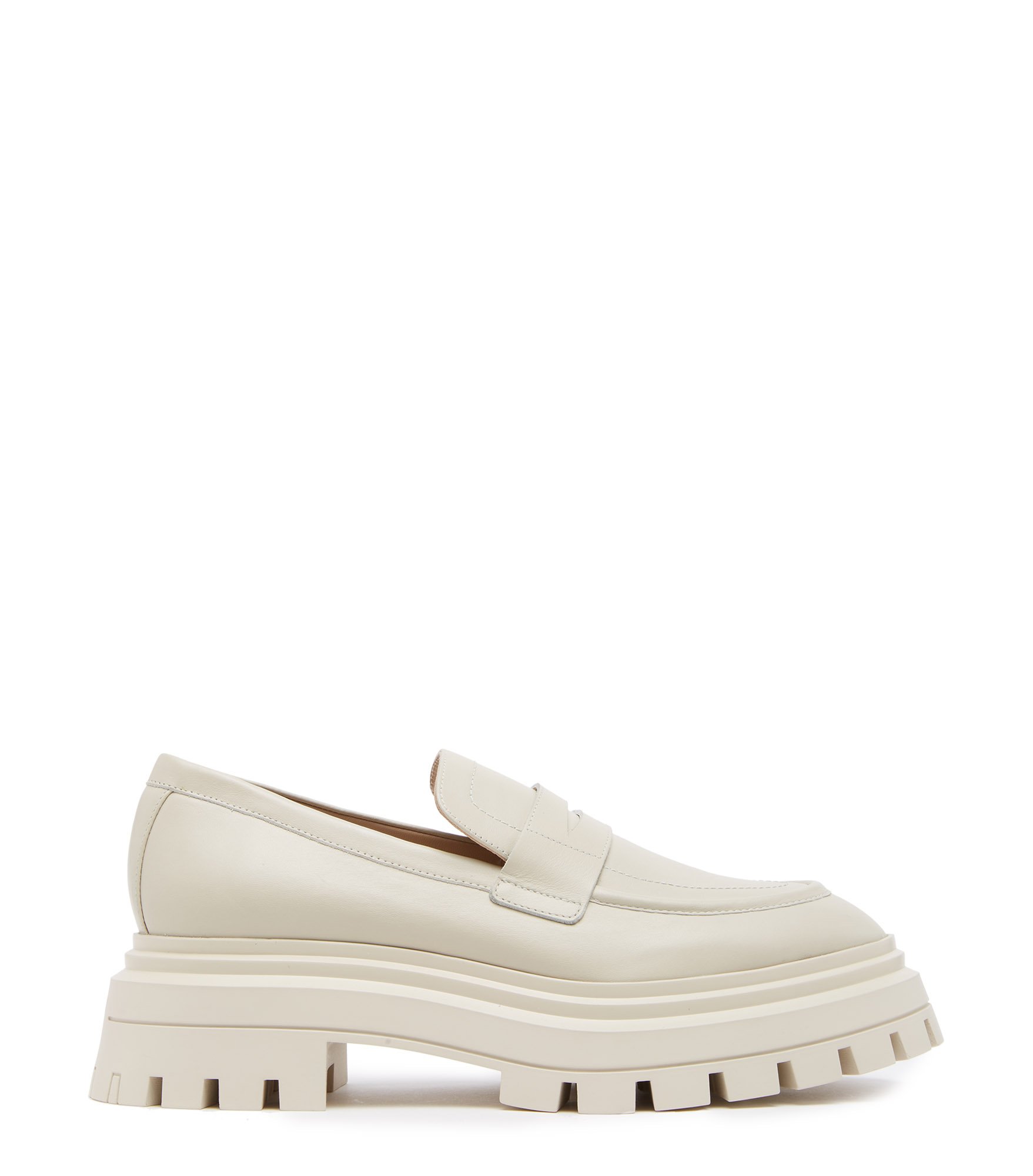 Stuart Weitzman Bedford Loafer - Woman Flats And Loafers Oat 38.5