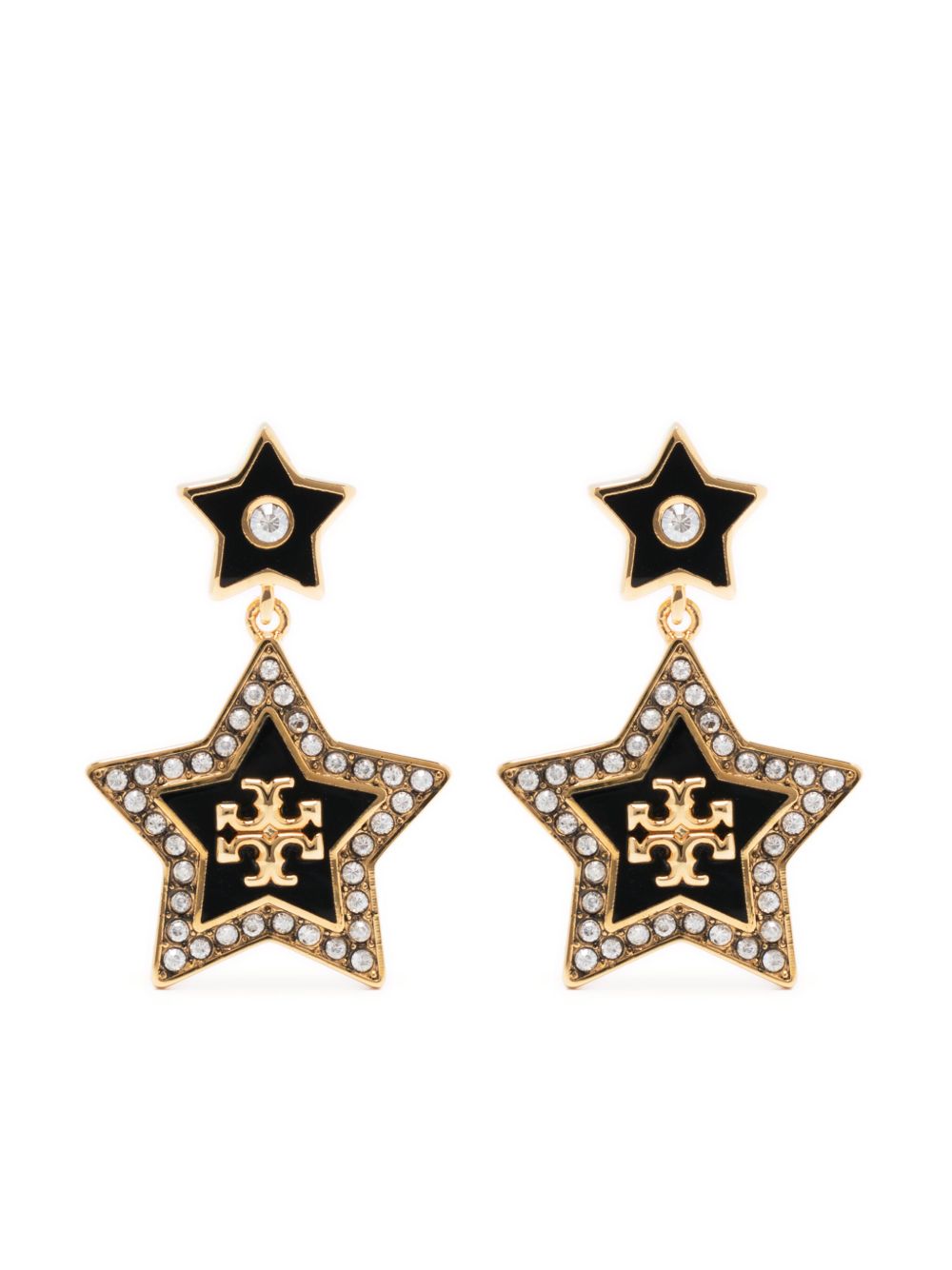 Tory Burch Falling Star 吊饰耳环 - 金色