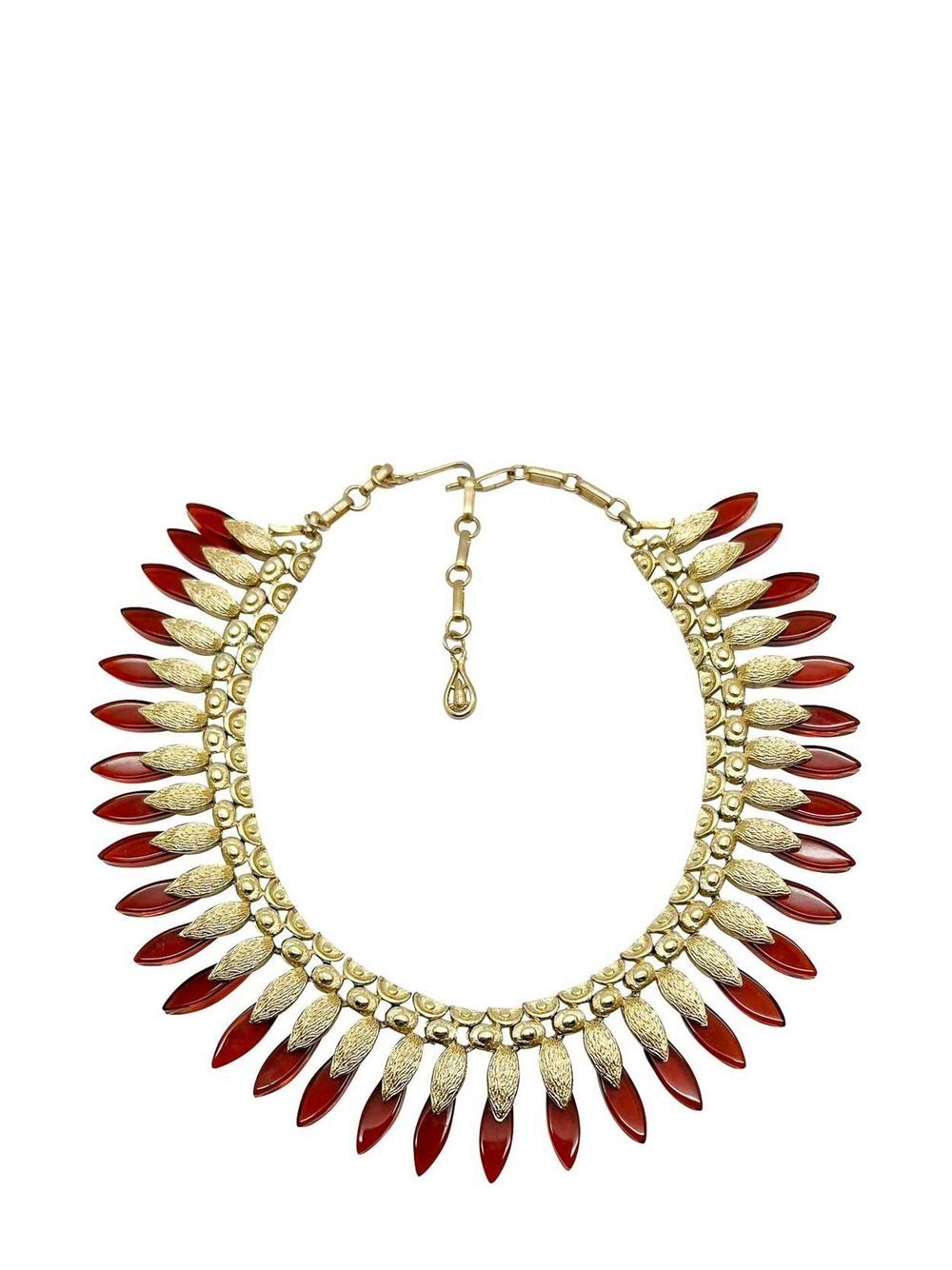 Jennifer Gibson Jewellery Coro Egyptian Revival 项圈式项链（1960年代典藏款） - 金属色