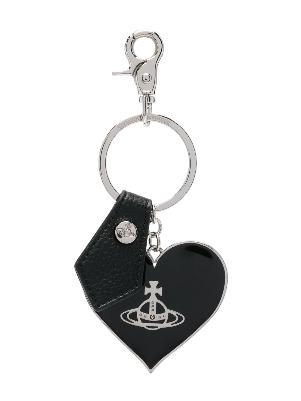 Vivienne Westwood Mirror Heart 土星钥匙扣 - 银色