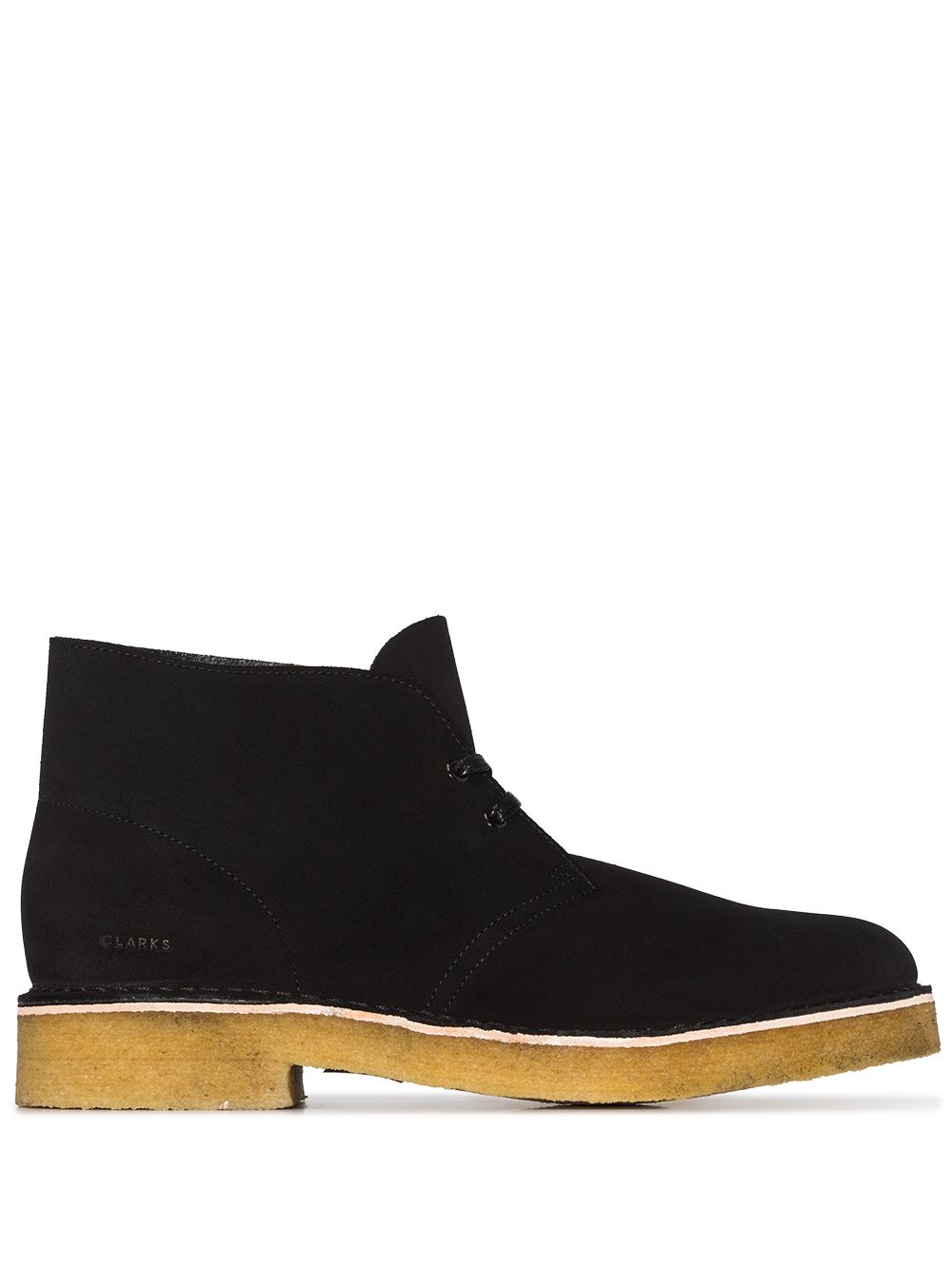Clarks Originals 221 绒面皮沙漠靴 - 黑色