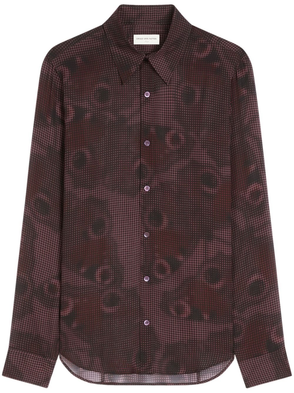DRIES VAN NOTEN 印花衬衫 - 红色
