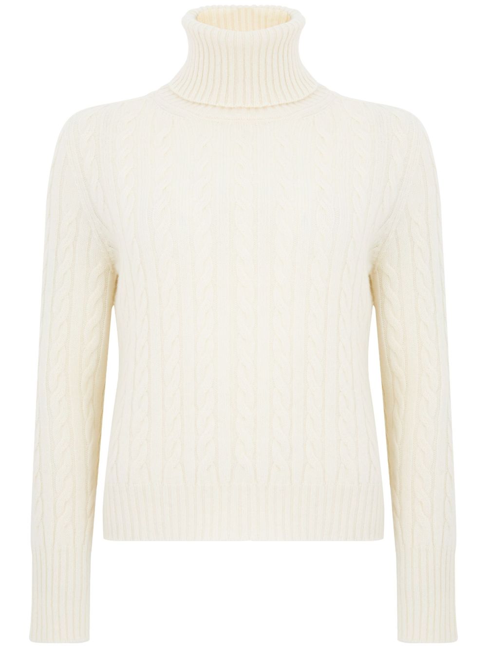 TABARONI CASHMERE 粗绞花针织毛衣 - 中性色