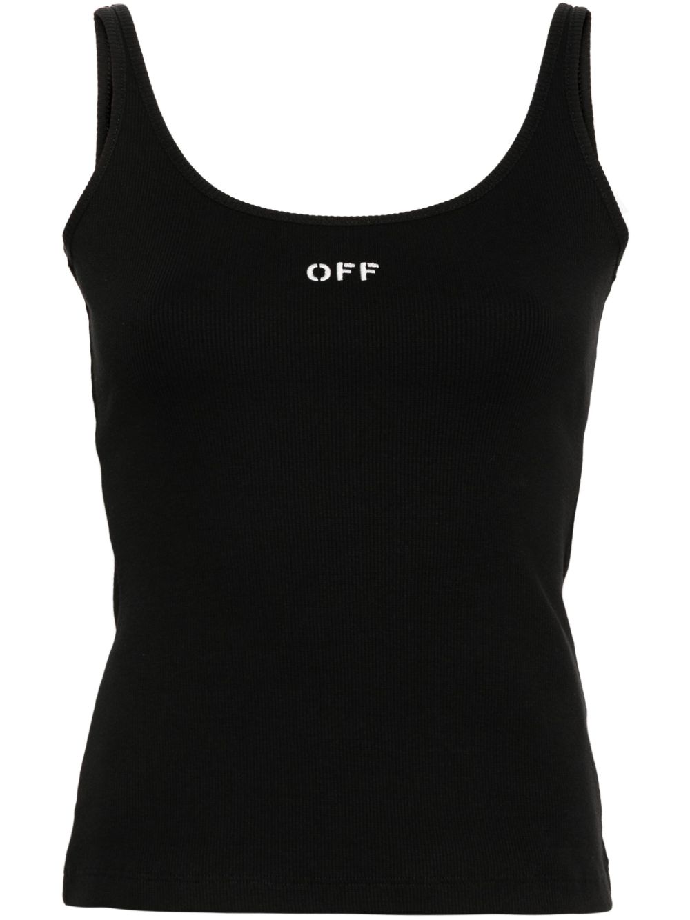 Off-White Off Stamp 罗纹针织坦克背心 - 黑色
