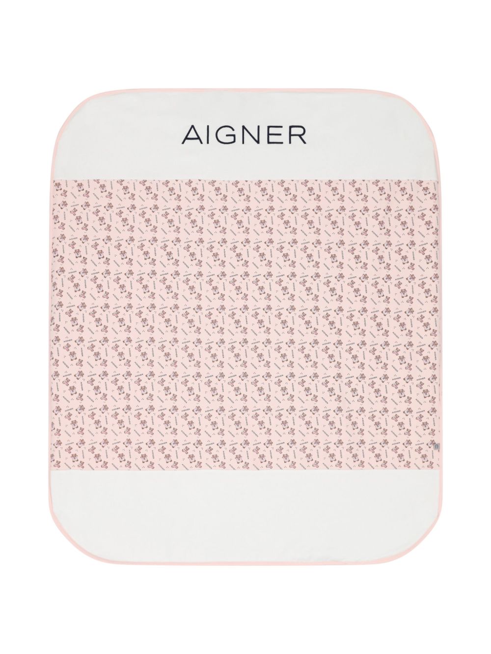 Aigner Kids logo印花毯子 - 白色