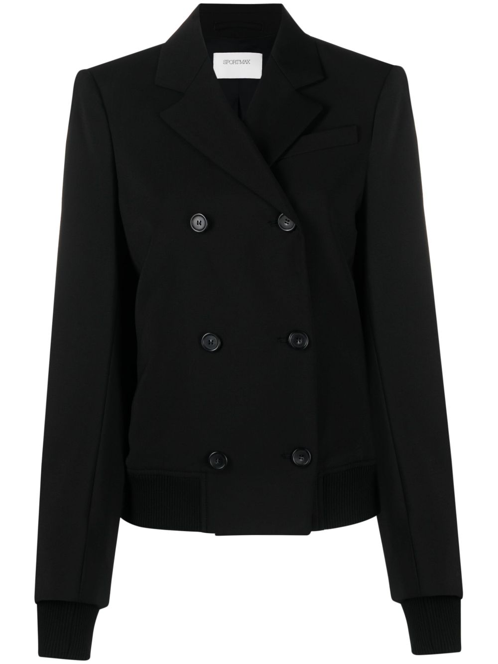 Sportmax 双排扣飞行员夹克 - 黑色