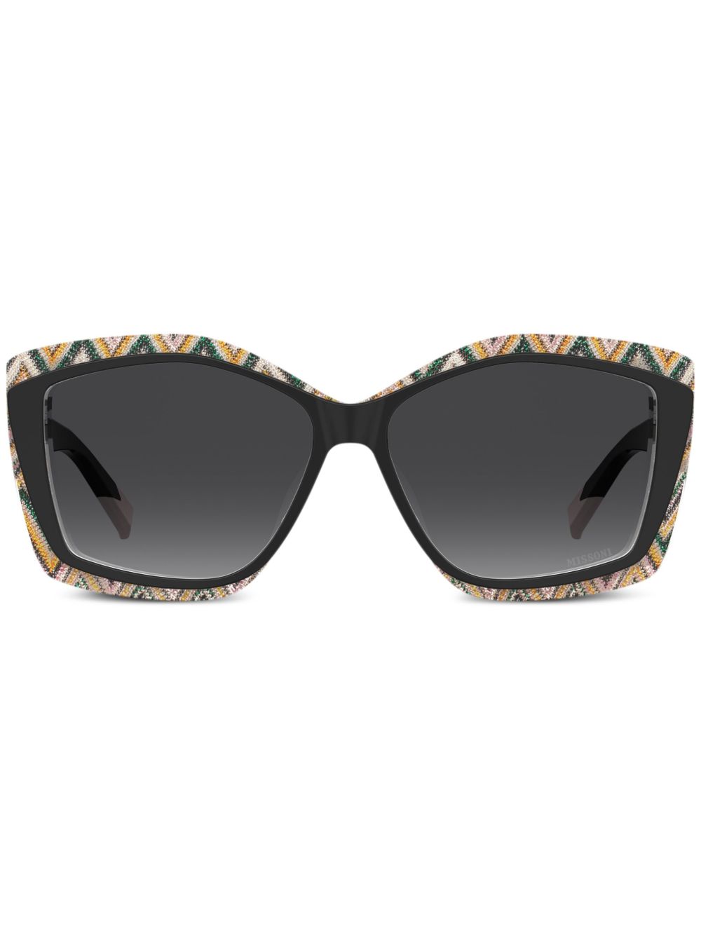 MISSONI EYEWEAR 有色镜片方框太阳眼镜 - 黑色