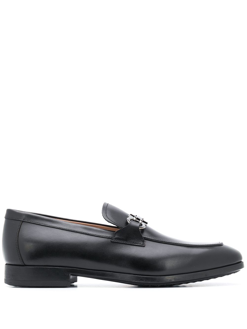 Ferragamo Ree 皮质乐福鞋 - 黑色