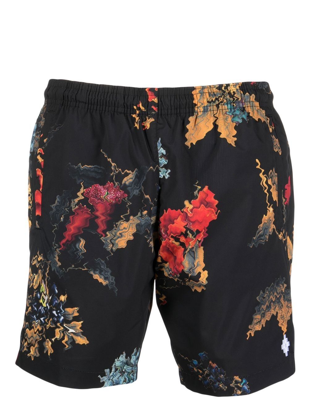 Marcelo Burlon County of Milan 抽象印花泳裤 - 黑色
