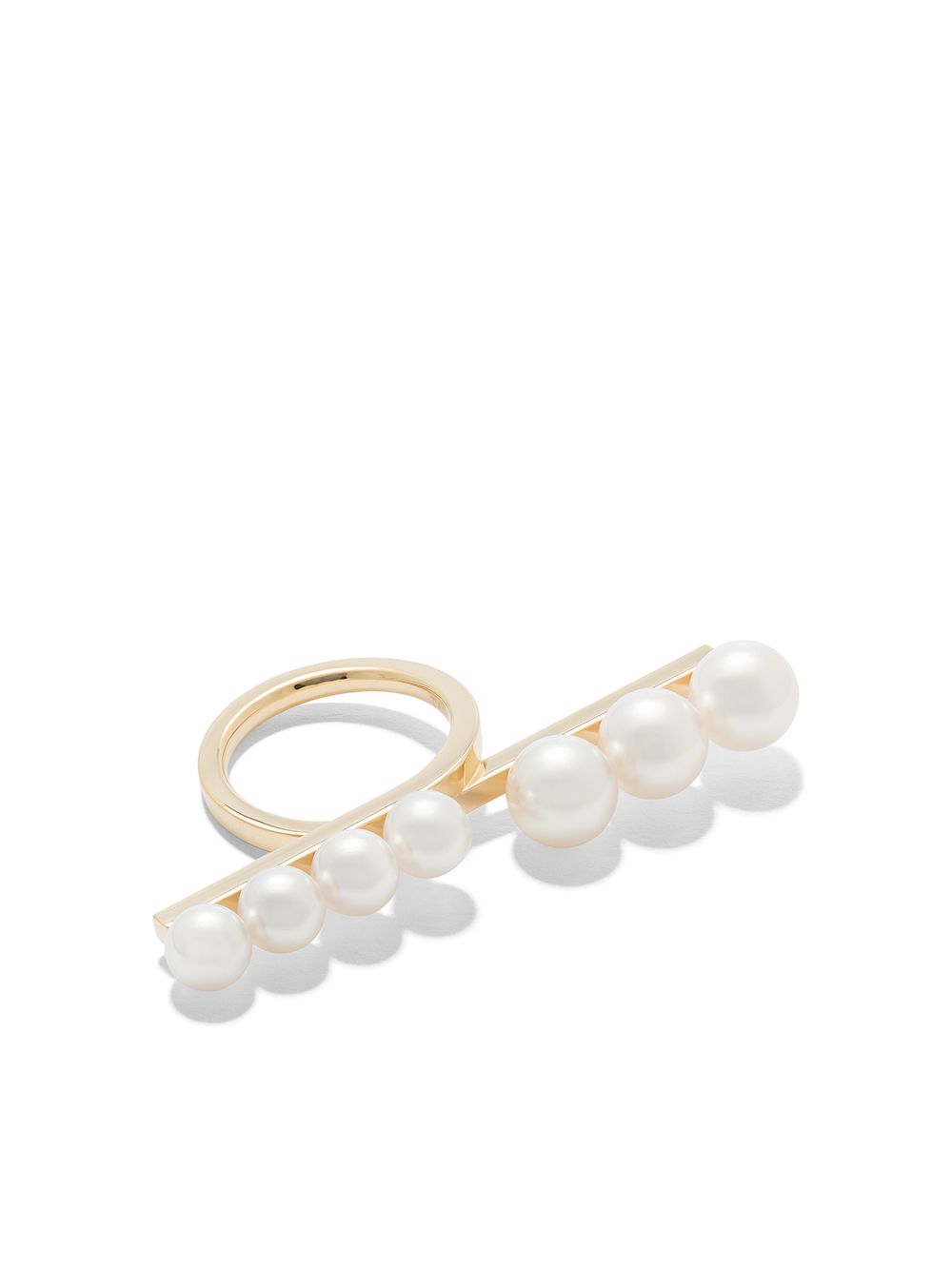 TASAKI Balance 18K黄金珍珠环形戒指 - 白色