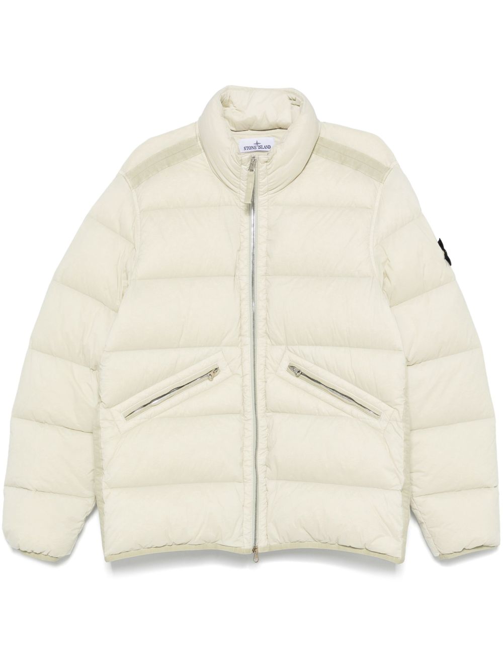 Stone Island 罗盘徽章填充夹克 - 中性色