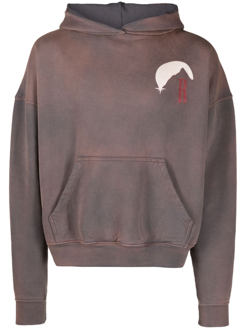RHUDE Moonlight Stamp 棉连帽衫 - 灰色