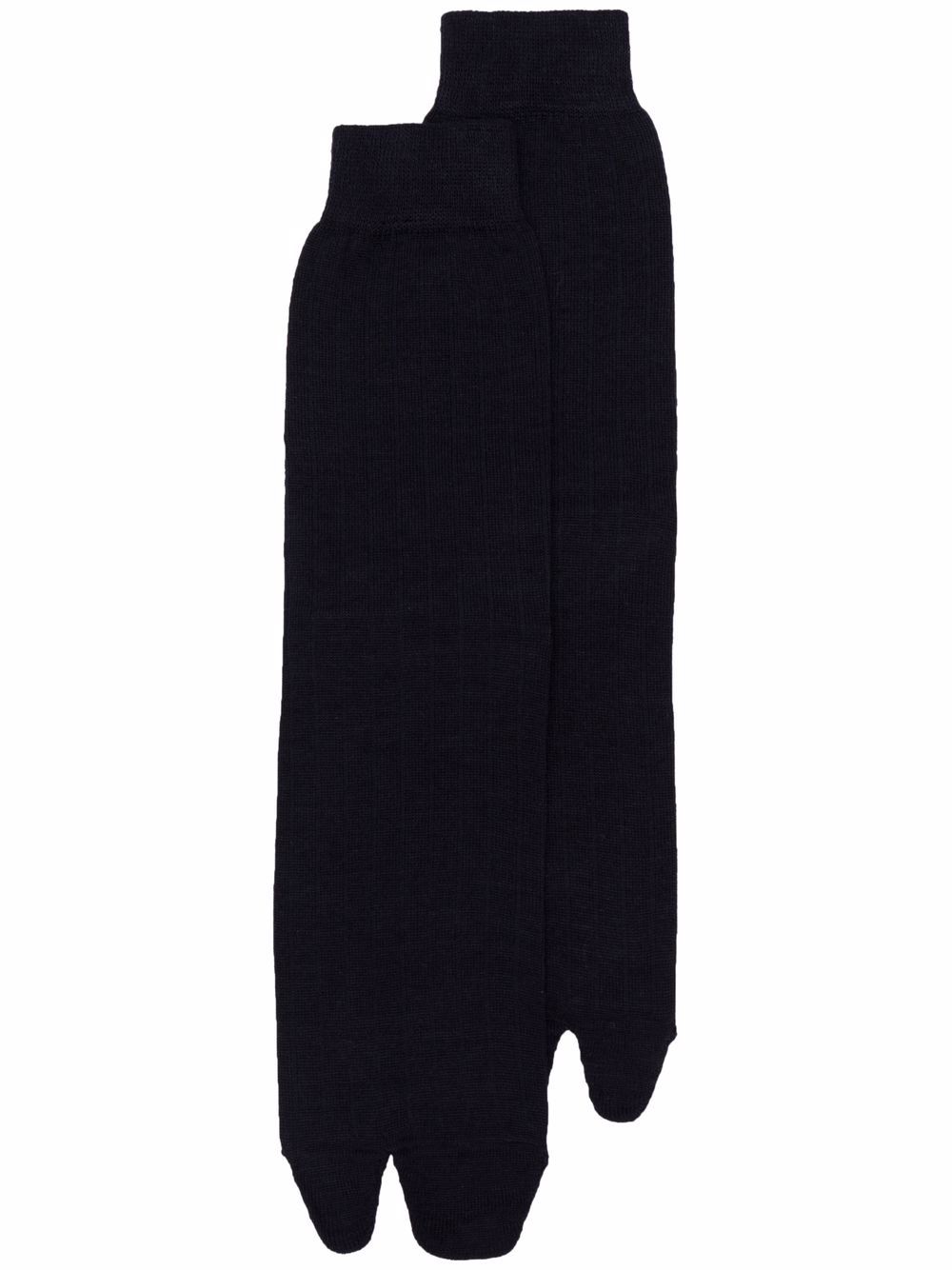 Maison Margiela Tabi 及膝针织袜 - 蓝色