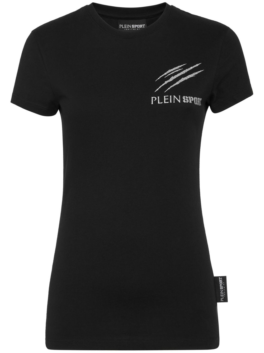 Plein Sport logo印花棉T恤 - 黑色
