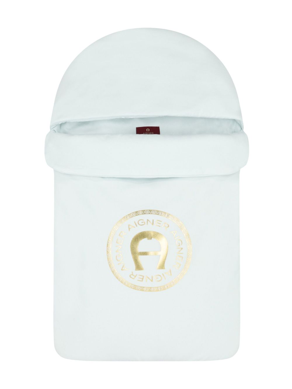Aigner Kids logo印花毯子 - 蓝色