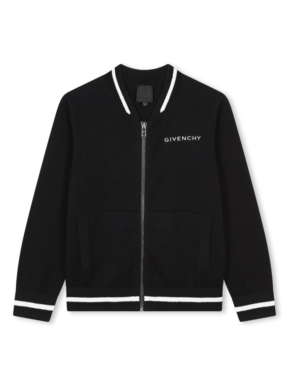 Givenchy Kids 4G 图案拉链开衫 - 黑色