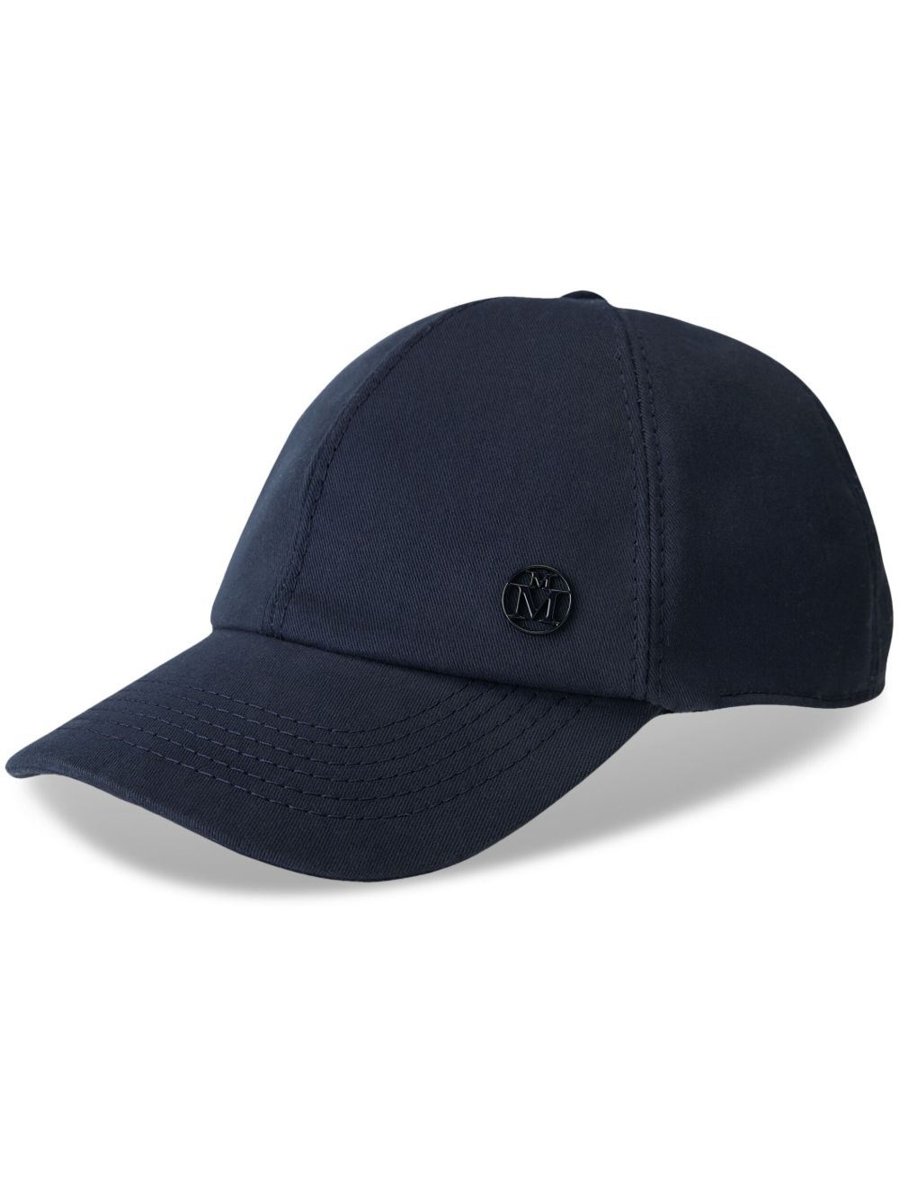 Maison Michel Tiger logo标牌棉棒球帽 - 蓝色