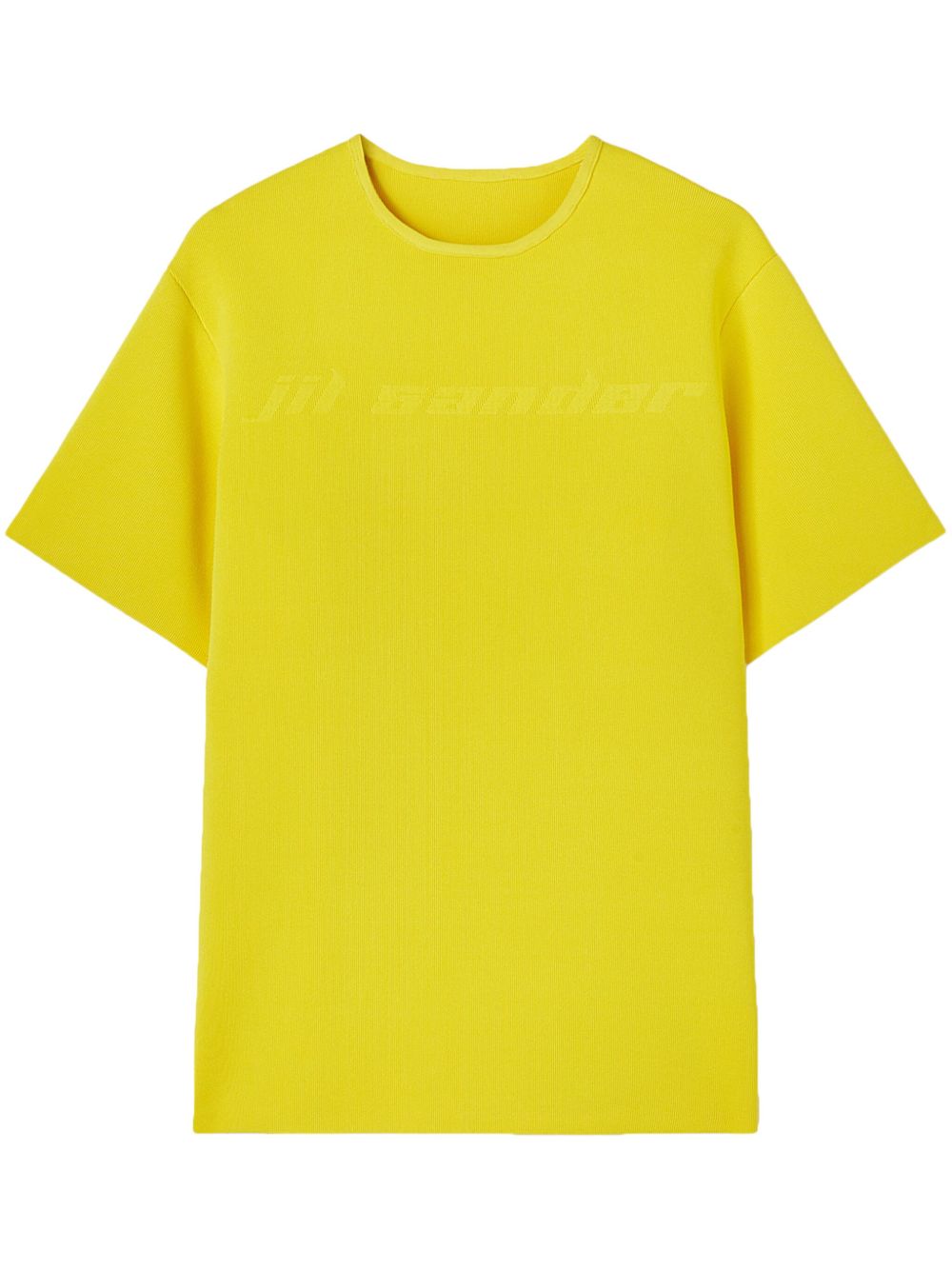 Jil Sander 凹面压花logo短袖上衣 - 黄色
