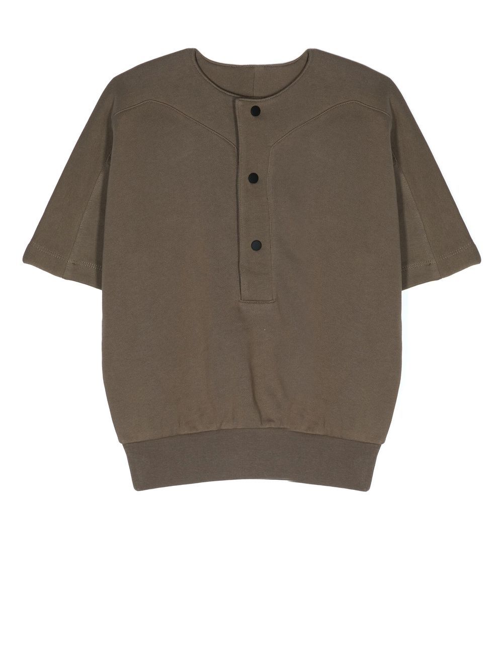 FEAR OF GOD ESSENTIALS Baseball Henley 短袖衬衫 - 褐色