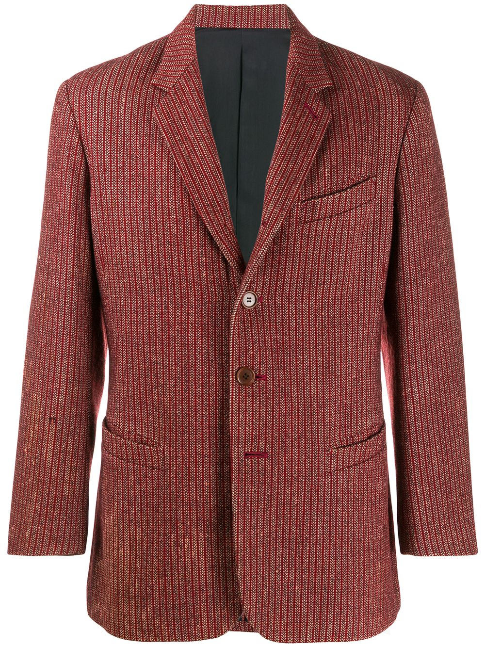 Jean Paul Gaultier Pre-Owned 条纹夹克 - 红色