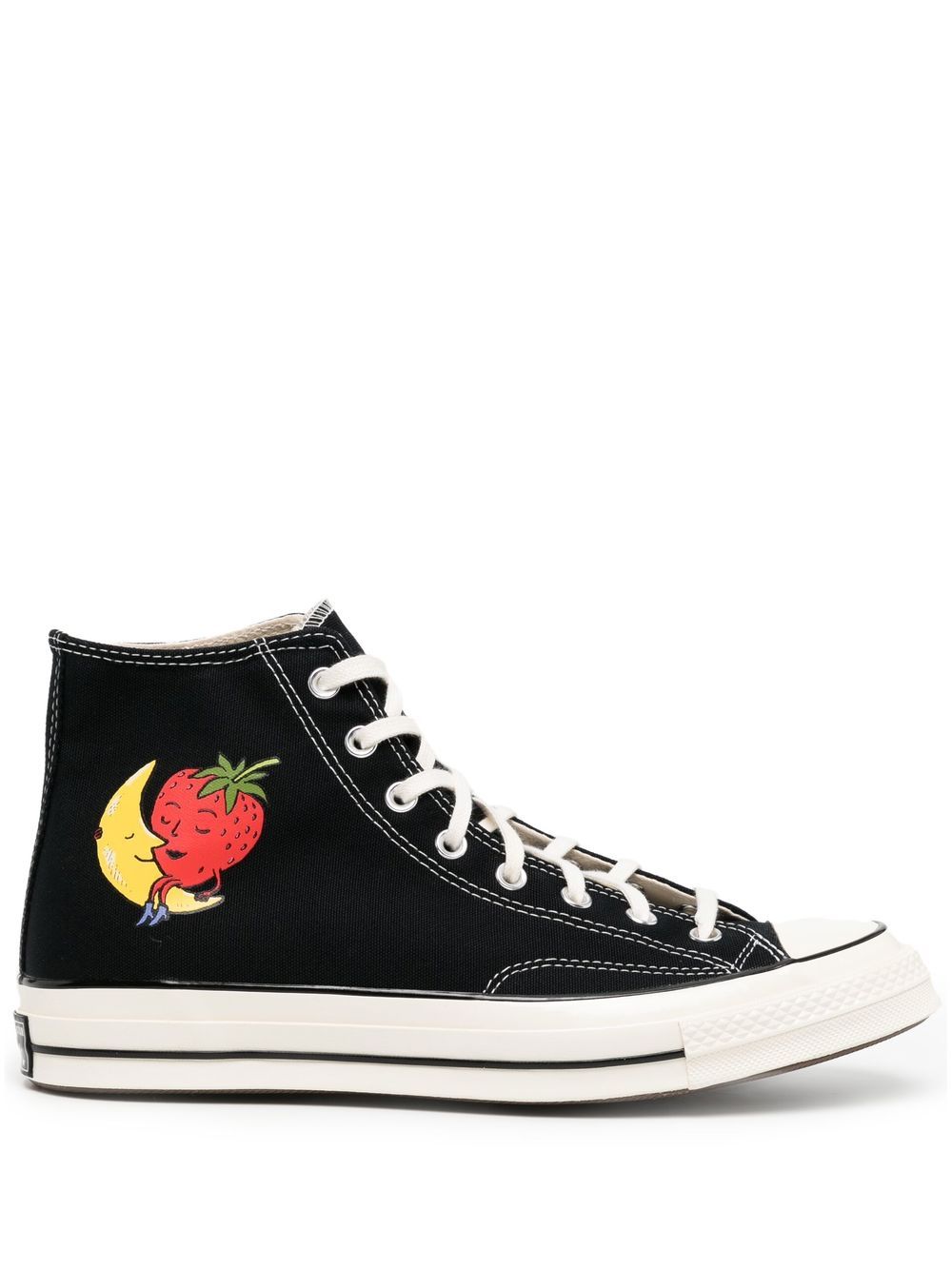 Converse 卡通印花高帮运动鞋 - 黑色