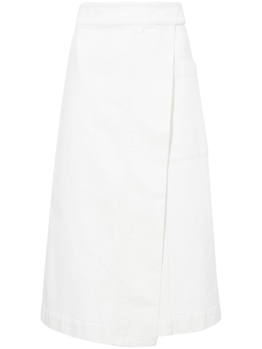 Proenza Schouler White Label Iris 裹身式中长半身裙 - 白色