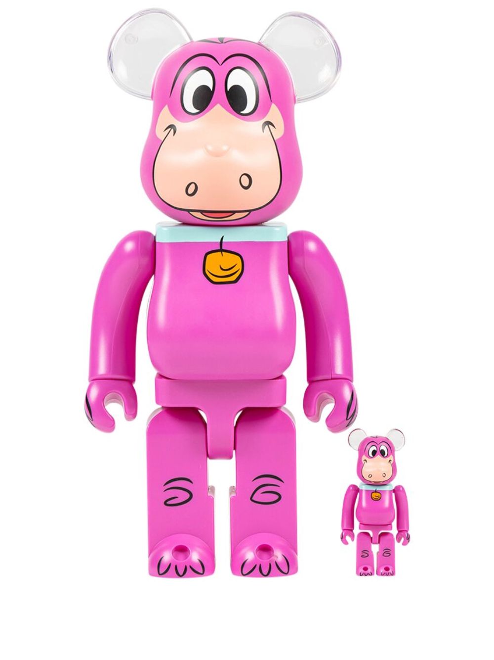 MEDICOM TOY x The Flintstones Dino BE@RBRICK 100% and 400% 模型玩具套装 - 粉色
