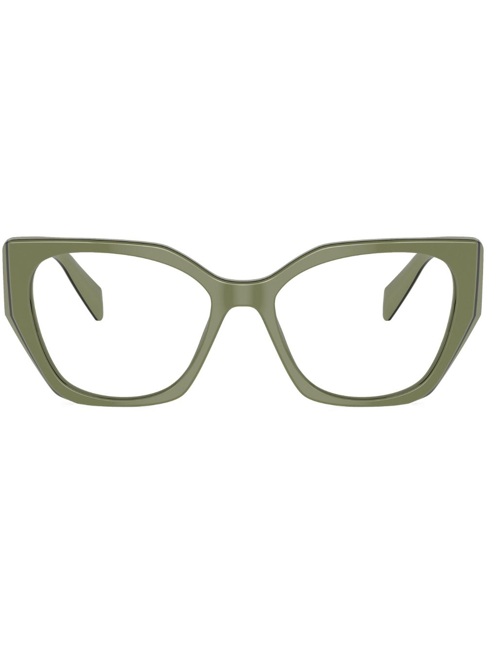 Prada Eyewear 超大框眼镜 - 绿色