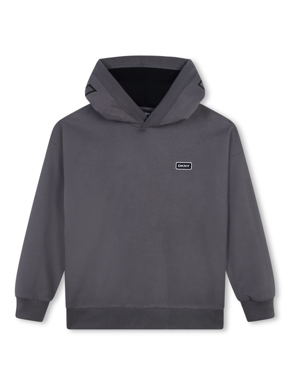 Dkny Kids 标贴连帽衫 - 灰色