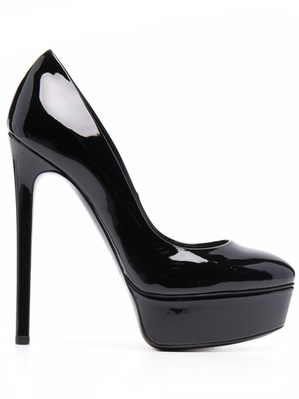 Casadei Blade 亮面细高跟鞋 - 黑色