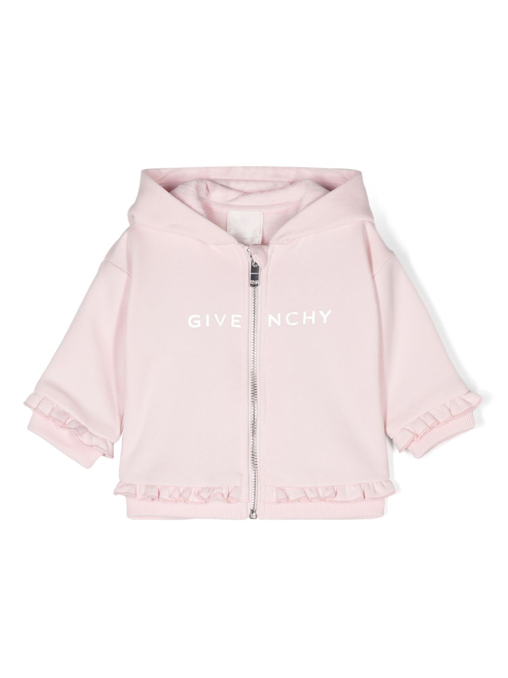 Givenchy Kids logo印花连帽衫 - 粉色