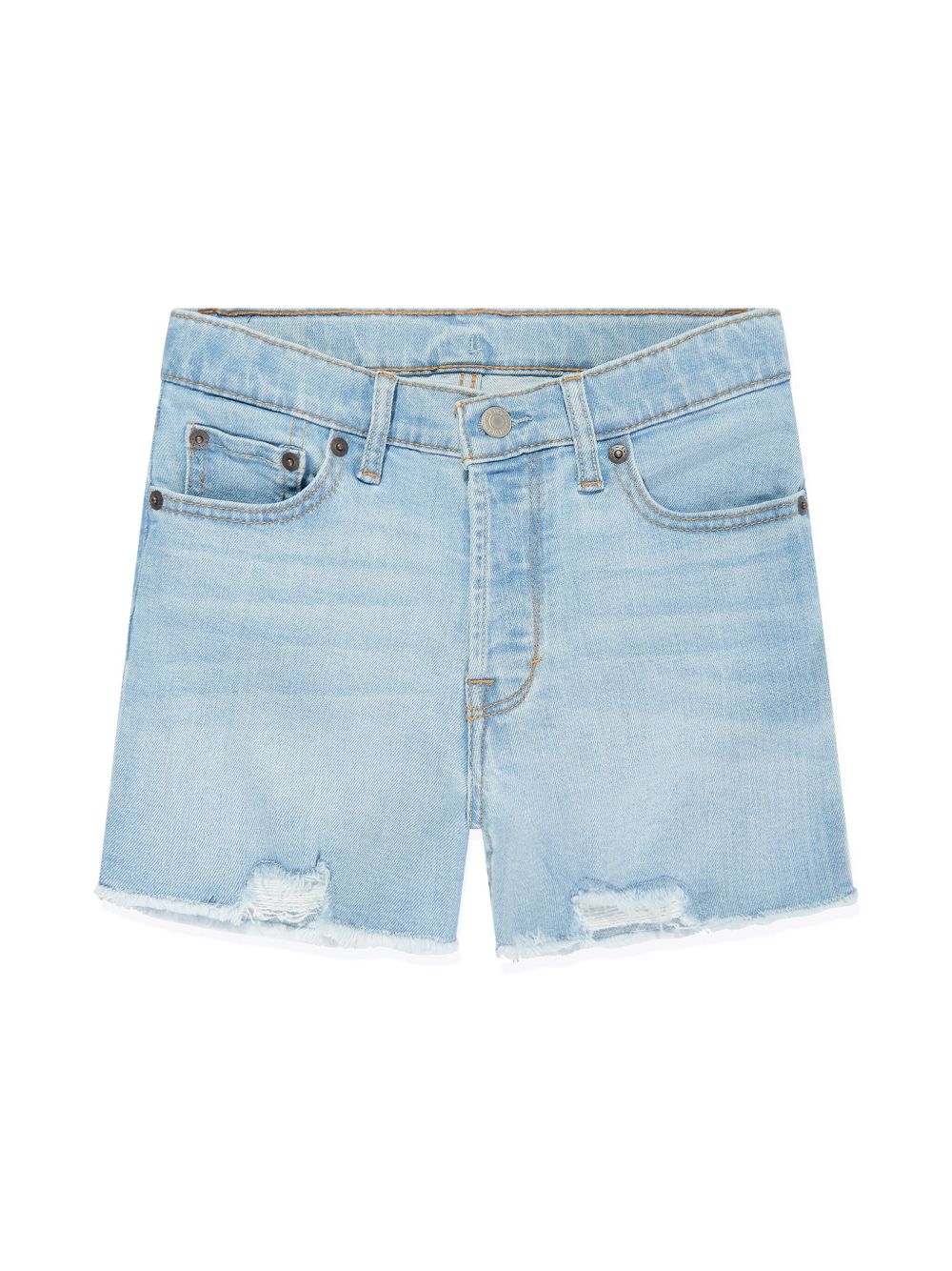 Levi's Kids 仿旧效果牛仔短裤 - 蓝色