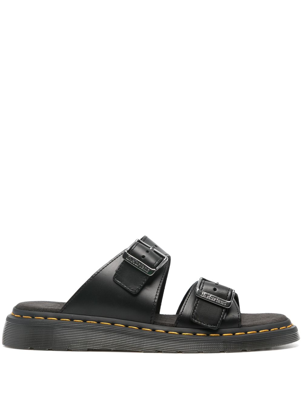 Dr. Martens Josef 皮质凉鞋 - 黑色