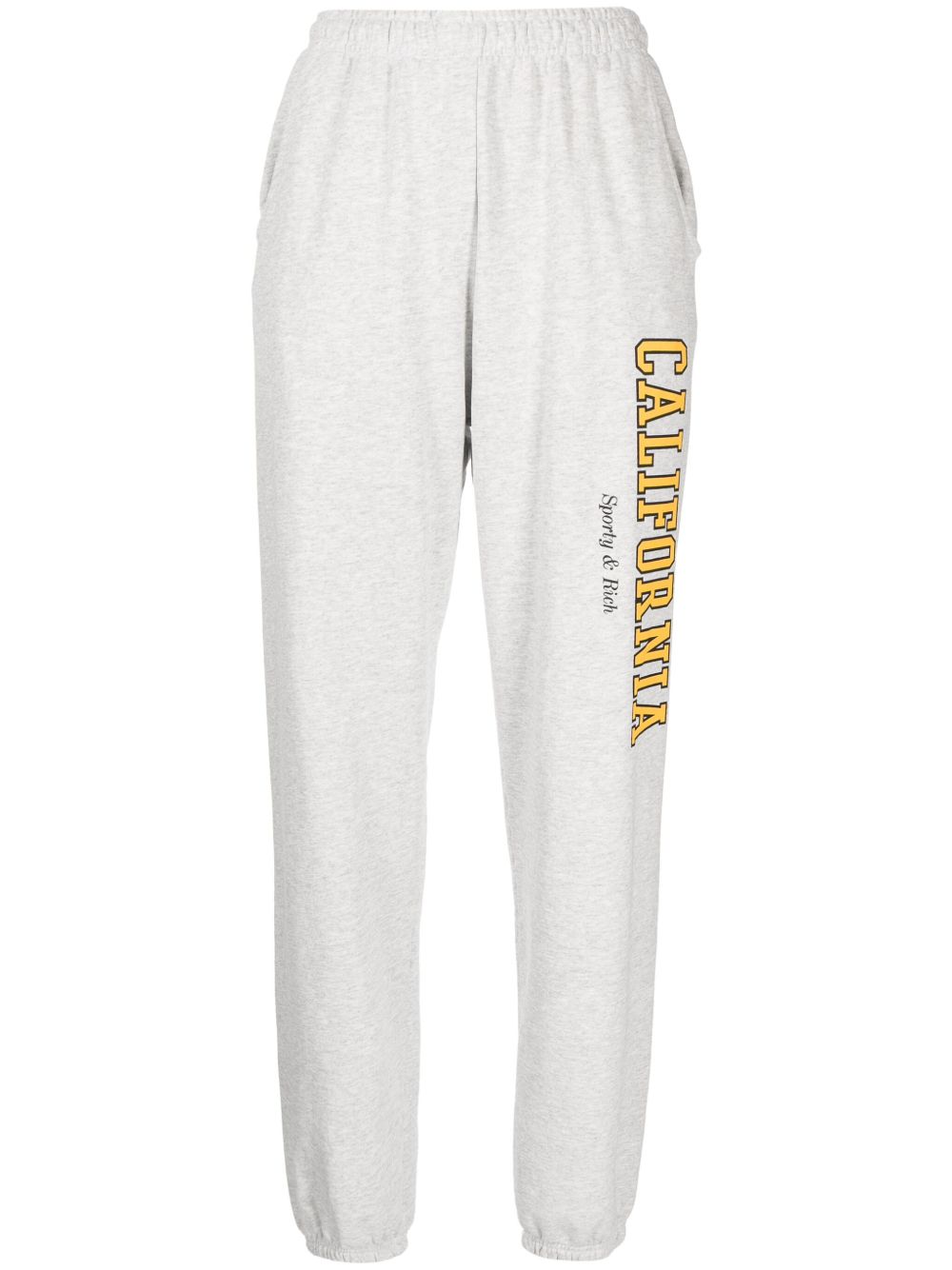 Sporty & Rich California logo印花运动裤 - 灰色