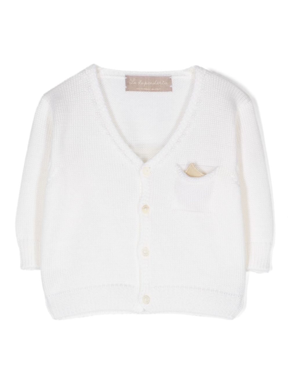 La Stupenderia Cashwool® 嵌花针织开衫 - 中性色