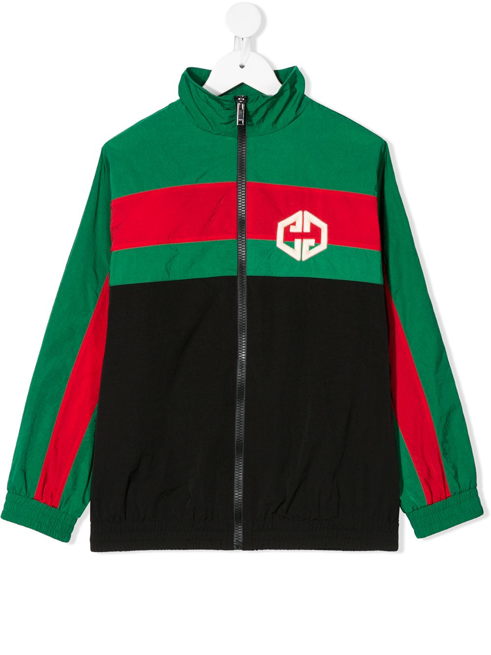 Gucci Kids 古驰 Web 高领夹克 - 黑色