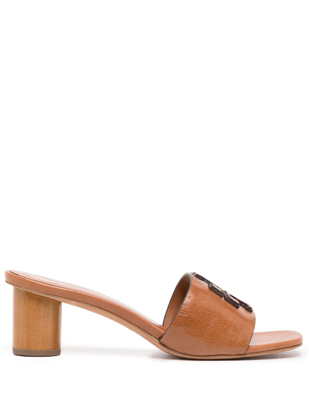 Tory Burch Ines 粗中跟穆勒鞋 - 褐色