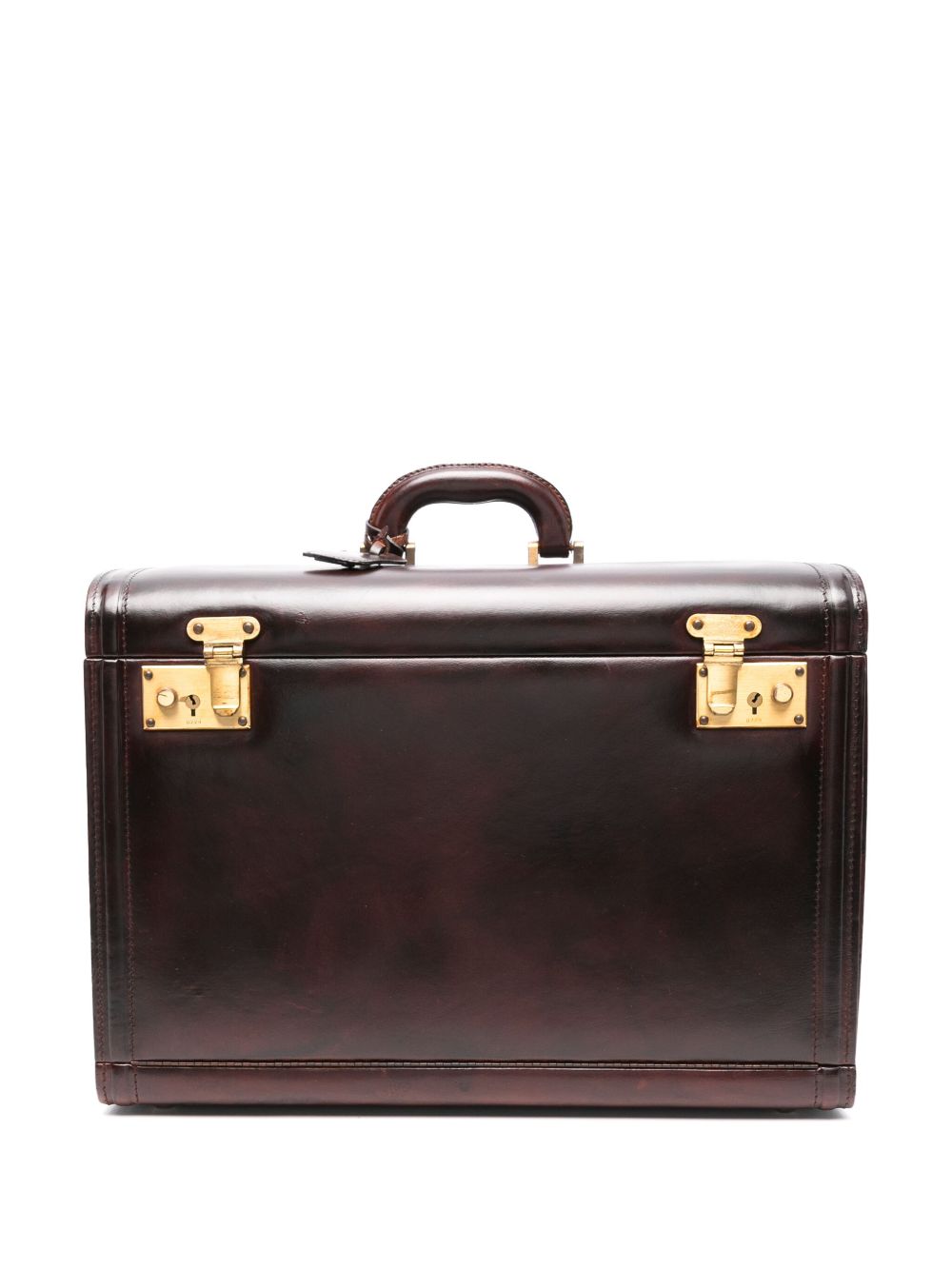 Céline Pre-Owned 皮质分层行李箱（1980年代典藏款） - 褐色