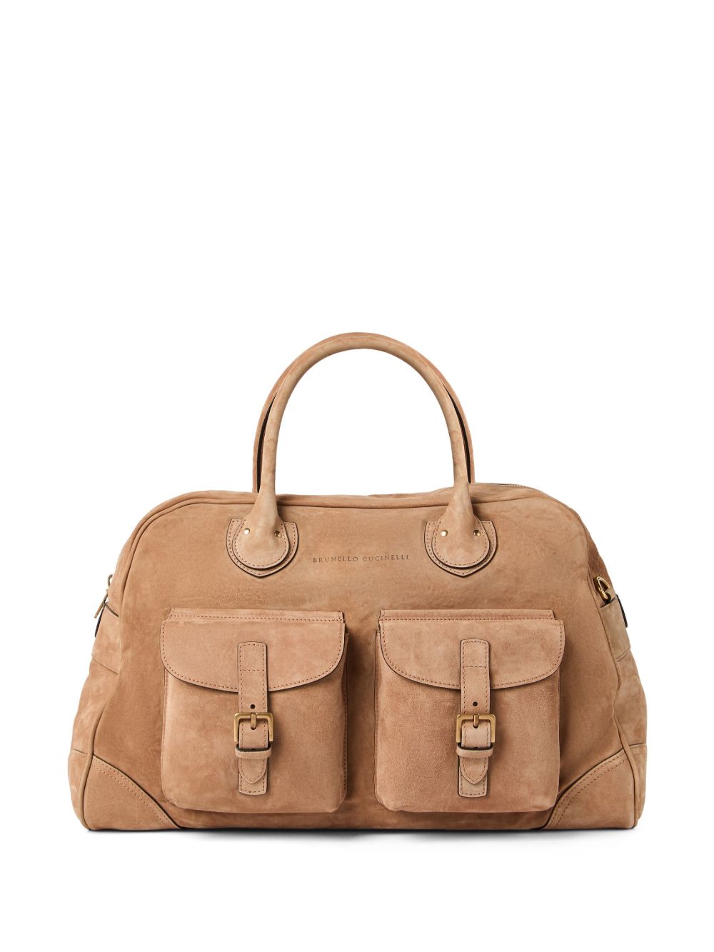 Brunello Cucinelli 绒面皮旅行包 - 褐色