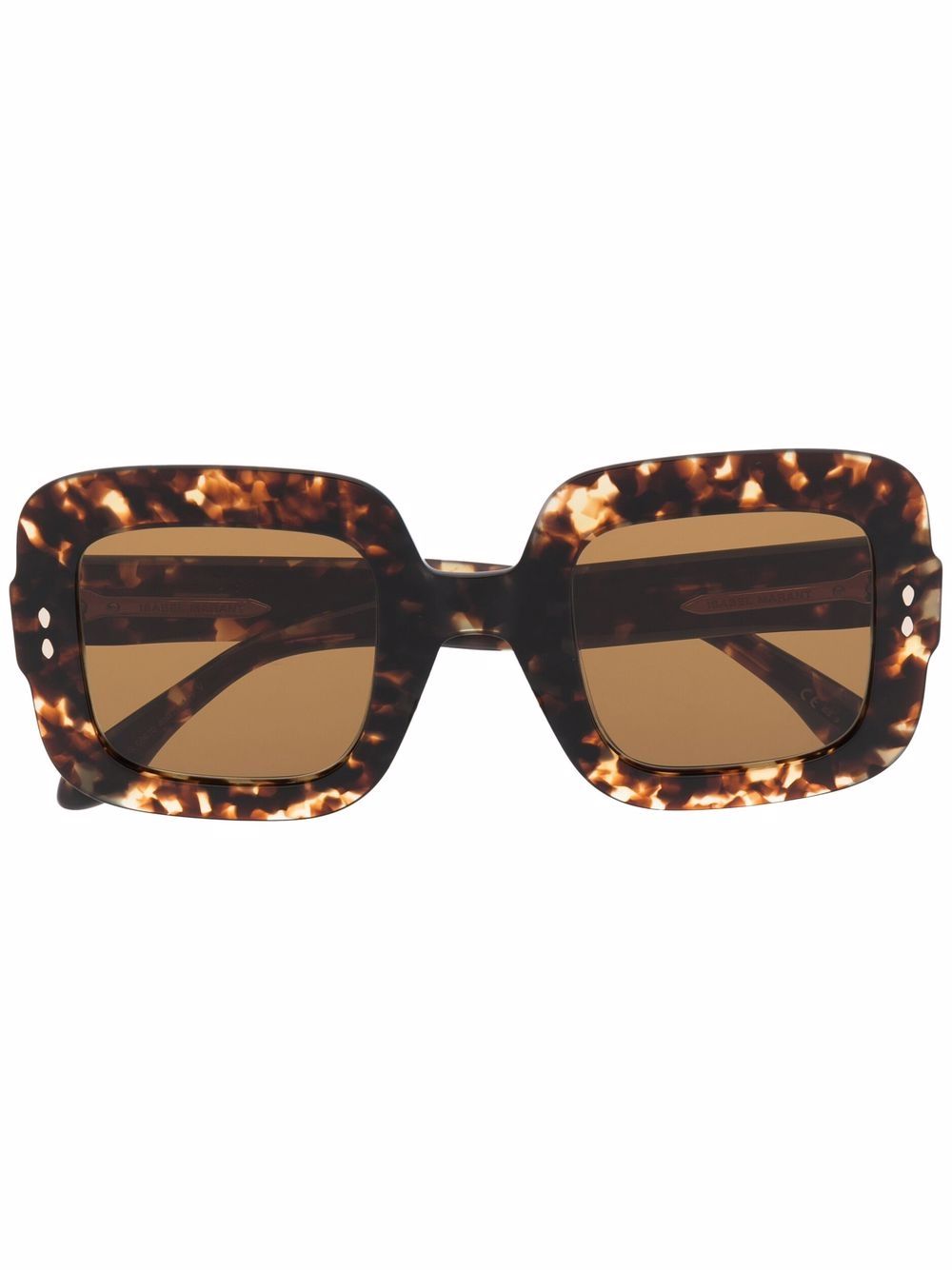Isabel Marant Eyewear 玳瑁纹方框太阳眼镜 - 褐色