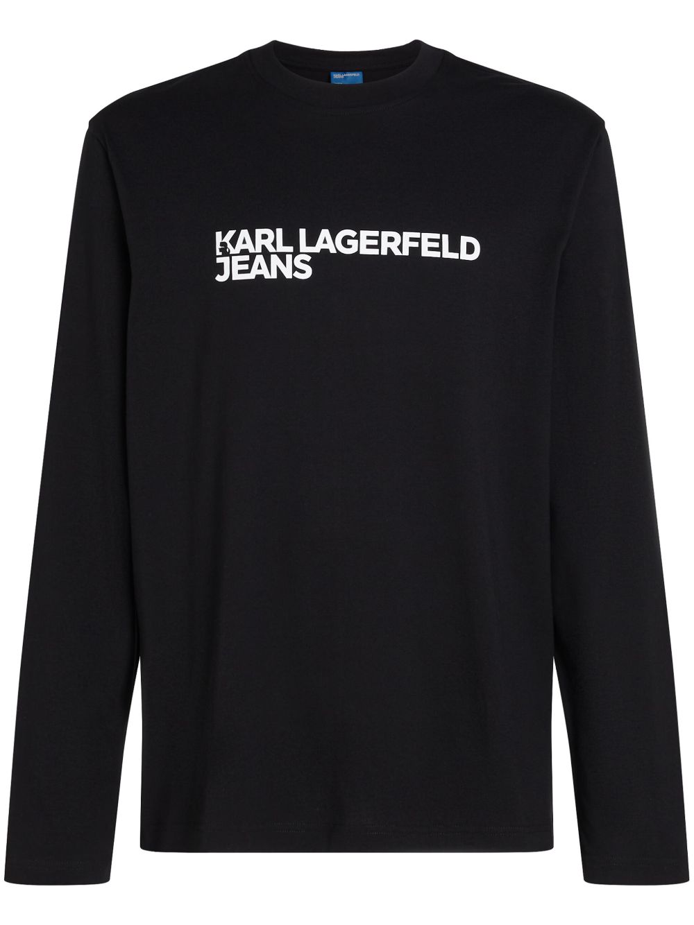 Karl Lagerfeld Jeans logo印花长袖T恤 - 黑色