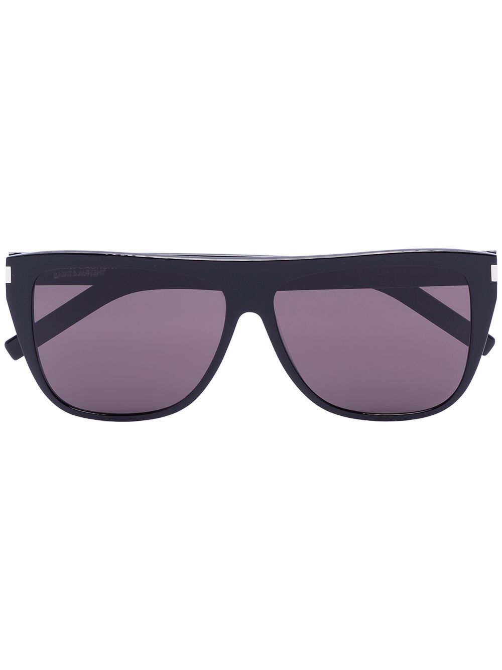 Saint Laurent Eyewear D字镜框太阳眼镜 - 黑色