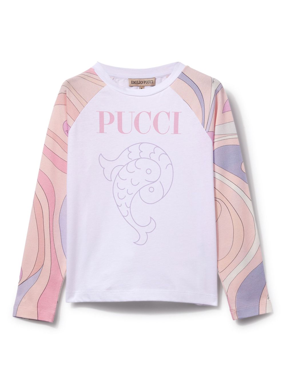 PUCCI Junior Marmo 印花T恤 - 白色