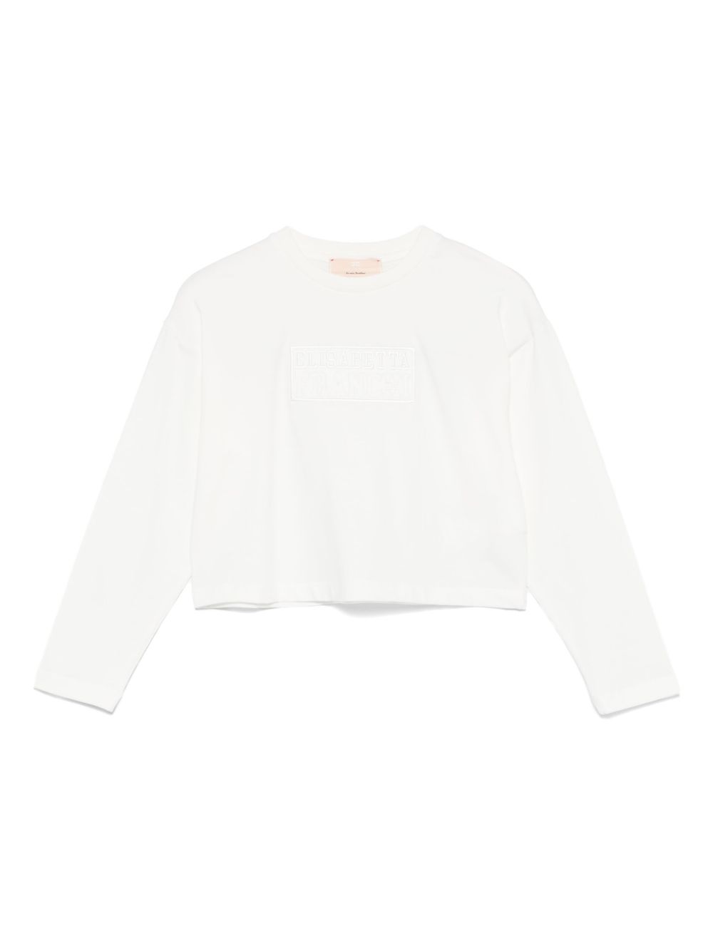 Elisabetta Franchi La Mia Bambina logo刺绣T恤 - 白色