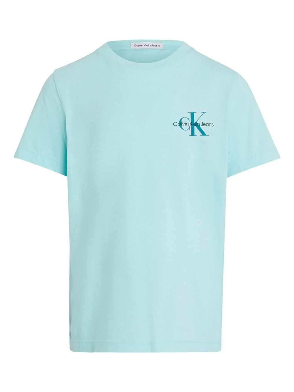 Calvin Klein Kids 经典logo印花T恤 - 蓝色