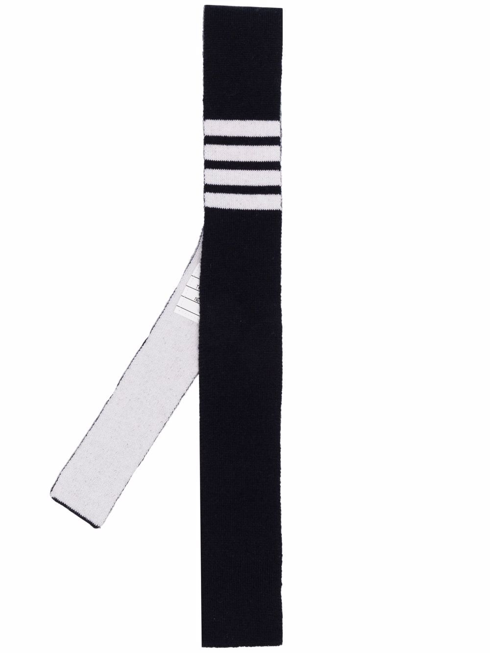 Thom Browne 四条纹针织领带 - 蓝色