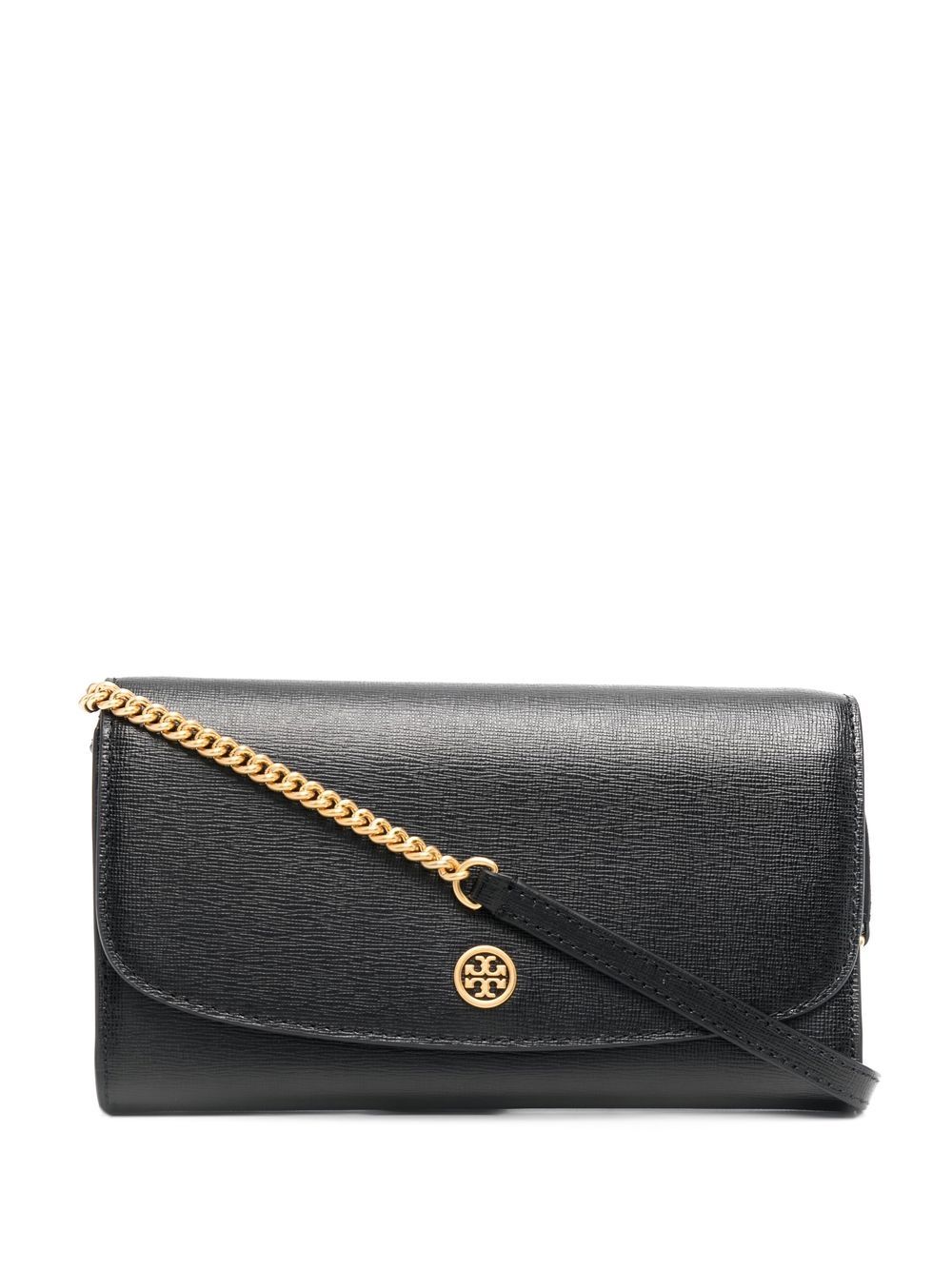 Tory Burch Robinson 搭链钱包 - 黑色