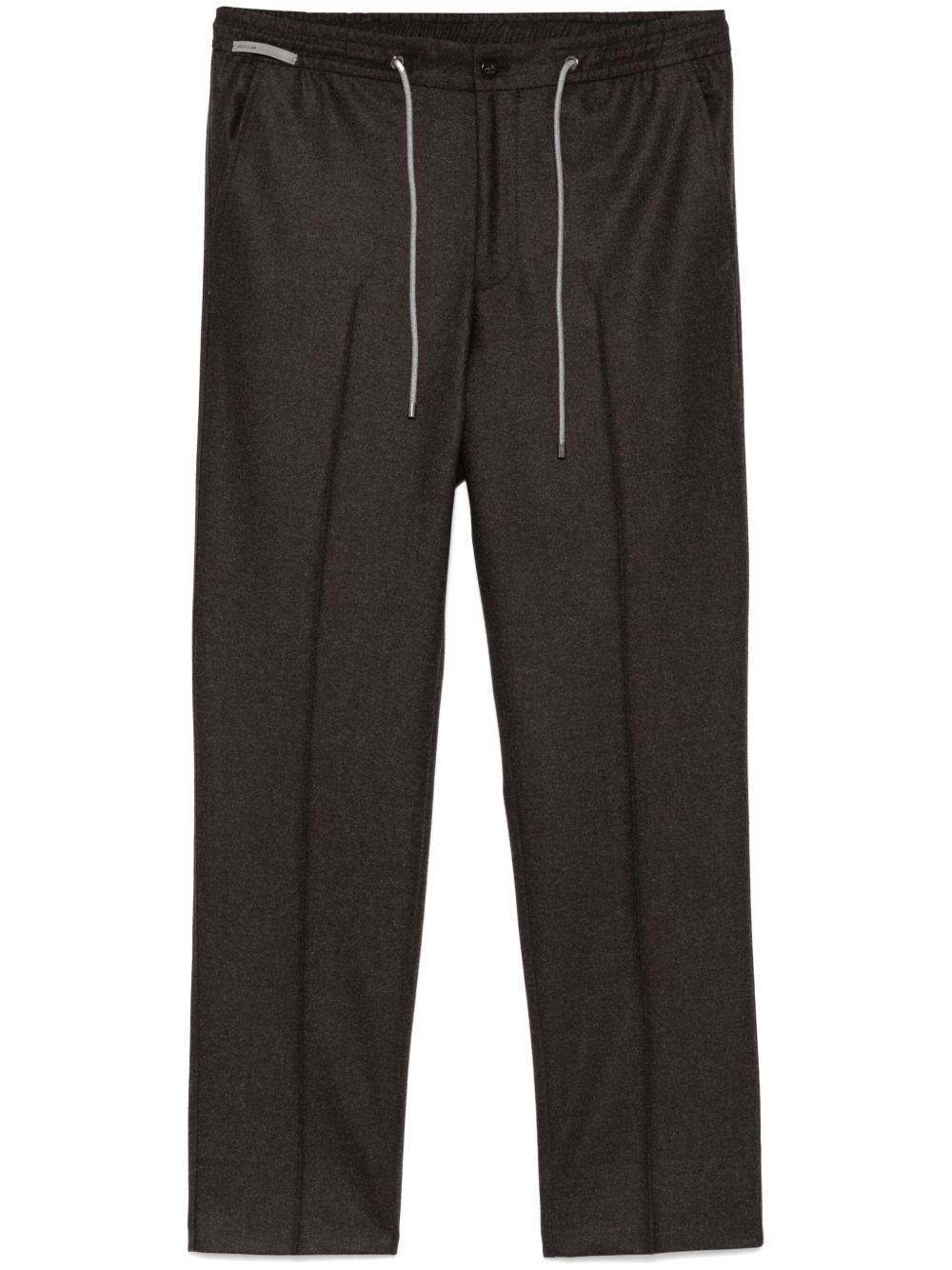 Corneliani 抽绳长裤 - 褐色